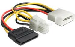 Delock tápkábel Molex 4 pinen apa > SATA 15 pines anya + P4 apa (DL60127) (DL60127)