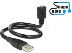 Delock kábel USB 2.0 Type-A apa > USB 2.0 Micro-B anya ShapeCable 0, 35 m (DL83921) (DL83921)