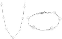 JwL Luxury Pearls Kedvezményes gyöngy ékszer szett JL0353 és JL0355 (karkötő, nyaklánc) - vivantis