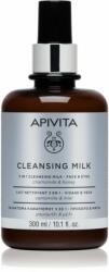 APIVITA Cleansing Chamomile & Honey tisztító tej 3 in 1 az arcra és a szemekre 300 ml