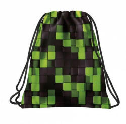 DERFORM BackUp Geometrikus tornazsák - Zöld pixelek (WOB6A52)