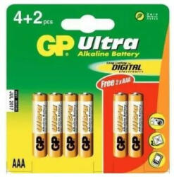 GP Batteries Ultra Aaa (lr03) Tartós Alkáli Elem 6db/csom - pcx