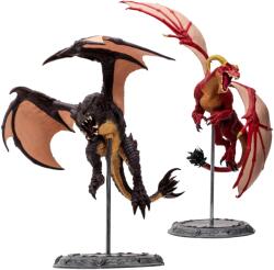 McFarlane Set figurine de acțiune McFarlane Games: World of Warcraft - Red Highland & Black Proto-Drake, 28 cm Figurina