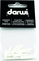 Darwi Replacement Tips For Tex Fabric Glitter Marker Съвети за подмяна White 10 бр (<![CDATA[DA0140010000C]]>)