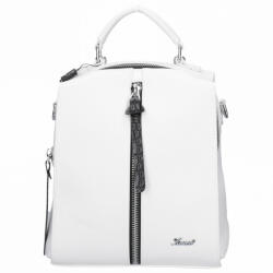 Karen Fedele fehér rostbőr női hátizsák/válltáska (D-408-feher-fekete)