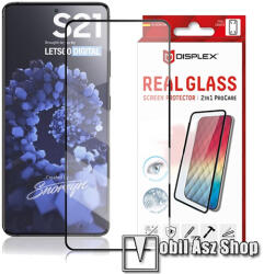 Displex SAMSUNG Galaxy S21 5G (SM-G991B/DS), DISPLEX üvegfólia, 3D full cover, 10H, Teljes, Fekete (01465)