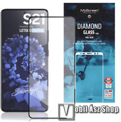 MyScreen SAMSUNG Galaxy S21 5G (SM-G991B/DS), MYSCREEN DIAMOND GLASS EDGE üvegfólia, 9H, 0.33mm, Teljes, Fekete (MD5320TG DEFG BLACK)