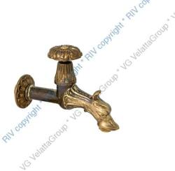 Riv kifolyószelep díszkútra, tekerős réz 1/2'' (RIV5621) (Riv5621)