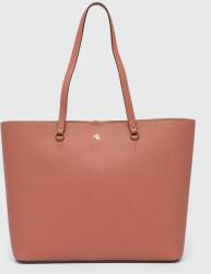 Lauren Ralph Lauren bőr táska fekete, 431911655 - rózsaszín Univerzális méret
