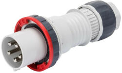 Gewiss GW60060H ipari csatlakozó lengő dugvilla egyenes 4P (3P+F) 125A IP67, 380-415V 50/60 Hz, csavaros csatlakozás (GW60060H)