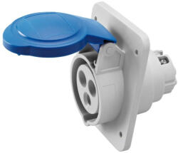 Gewiss GW62216H ipari csatlakozó beépíthető dugalj 10º ferde 3P (2P+F) 32A IP44, 200-250V 50/60 Hz, csavaros csatlakozás (GW62216H)