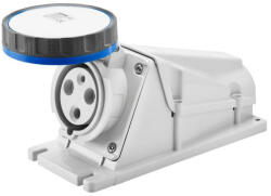 Gewiss GW63522 ipari csatlakozó rögzíthető dugalj 90° 3P (2P+F) 63A IP67, 200-250V 50/60 Hz, csavaros csatlakozás (GW63522)
