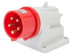Gewiss GW60420 ipari csatlakozó rögzíthető dugvilla 90° 5P (3P+N+F) 32A IP44, 380-415V 50/60 Hz, csavaros csatlakozás (GW60420)