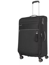 Travelite fekete négy kerekű textil nagy bőrönd miigo 92749-01
