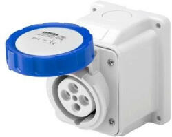 Gewiss GW62426 ipari csatlakozó rögzíthető dugalj 10º ferde 3P (2P+F) 16A IP67, 200-250V 50/60 Hz, csavaros csatlakozás (GW62426)