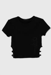 Sisley gyerek pamut póló fekete - fekete 140 - answear - 8 390 Ft