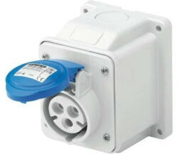 Gewiss GW62404 ipari csatlakozó rögzíthető dugalj 10º ferde 3P (2P+F) 16A IP44, 200-250V 50/60 Hz, csavaros csatlakozás (GW62404)