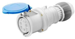 Gewiss GW63016H ipari csatlakozó lengő dugalj egyenes 3P (2P+F) 63A IP44, 200-250V 50/60 Hz, csavaros csatlakozás (GW63016H)