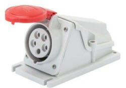 Gewiss GW62493 ipari csatlakozó rögzíthető dugalj 90° 5P (3P+N+F) 32A IP44, 380-415V 50/60 Hz, csavaros csatlakozás (GW62493)