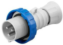 Gewiss GW60037H ipari csatlakozó lengő dugvilla egyenes 3P (2P+F) 32A IP67, 200-250V 50/60 Hz, csavaros csatlakozás (GW60037H)