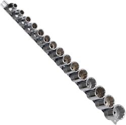 Genius Tools TW-415S 1/2"-os 12-lapú dugókulcs készlet, rövid, colos, 15 részes (TW-415S) - dwdszerszam