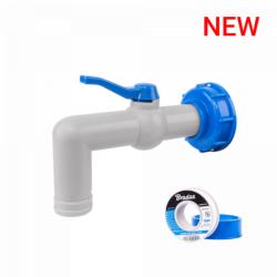 Bradas ibc csatlakozó készlet 90°-os csappal 1″ (IBCS60-GTM901025)