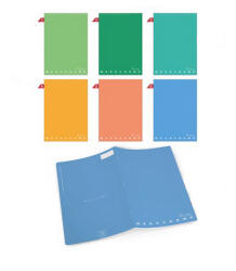 Pigna Monocromo tűzött füzet, A4, 42 lap, négyzethálós, 6-féle szín, GREEN (2309785)
