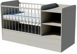 Kinder Mobel Lili Uno 3in1 baba kombi kiságy 120×60 cm ágyneműtartóval - Szürke