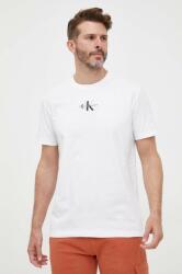 Calvin Klein Jeans pamut póló fehér, nyomott mintás - fehér XL - answear - 12 990 Ft