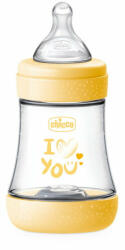 Chicco Perfect5 150 ml biofunkcionális cumisüveg lassú folyású - sárga