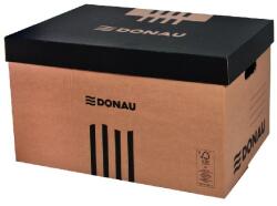 DONAU Archiváló konténer DONAU tetővel 545x363x317 mm barna - papiriroszerplaza