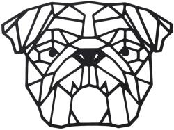 AtmoWood Geometrikus fakép - Angol bulldog 65 cm Szín: : Fekete