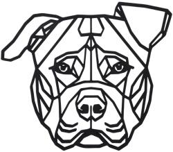AtmoWood Geometrikus fakép - Amerikai pitbull terrier 65 cm Szín: : Fekete