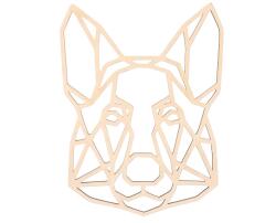 ATMOWOOD Geometrikus fakép - Német juhászkutya 30 cm Szín: : Természetes - atmowood - 6 902 Ft