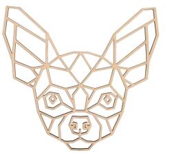 AtmoWood Geometrikus fakép - Chihuahua 65 cm Szín: : Természetes