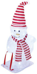 EMOS DCFC19, LED karácsonyi hóember sállal és sapkával, 46 cm, kültéri és beltéri, hideg fehér (DCFC19)