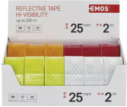 EMOS F6070, Öntapadós fényvisszaverő szalag 25/2 12db, display box (F6070)