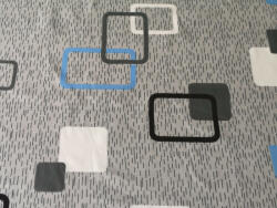 Mintás Microfiber ( mikroszálas ) textil - 165 cm / szürke - kék geometriai