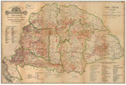 Stiefel Régi Magyarország 1876 borászati térképe - mindentudasboltja - 25 990 Ft