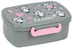 DERFORM Cutie de prânz pentru fete, model cu panda, gri