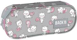 DERFORM Penar copii cu fermoar, formă ovală, BackUp, model funny cats Penar