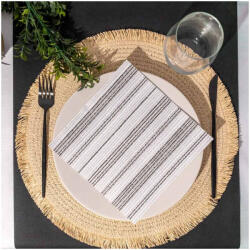 Mapelor Textúrált szalvéta "Antilla fekete" 33x40 cm 1/8 hajtás 50 lap/csomag - Mapelor