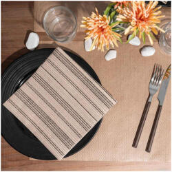 Mapelor Újrahasznosított textúrált szalvéta "Antilla fekete" 40x40 cm 50 lap/csomag - Mapelor