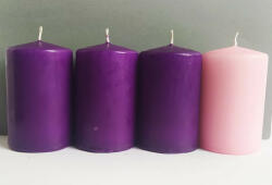 Gyertya Áruház Henger gyertya 6x10 cm adventi szett 3/1 - gyertyaaruhaz