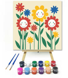  Mosolygó virágok - gyerek számfestő készlet