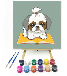  Olvasó kutyus - gyerek számfestő készlet