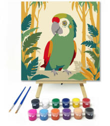  Színes dzsungel madár - gyerek számfestő készlet