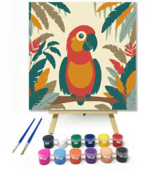Számfestő Vidám vörös papagáj - gyerek számfestő készlet (szamkid310)