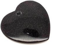 R. M. ékszer Goldstone kék átfúrt szív 35x35mm (010336)