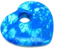 R. M. ékszer Howlit szinezett kék fánk szív 35x33mm (010282)